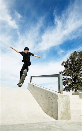 Skateboarder in Skatepark Stock Photo - Rights-Managed, Code: 700-00197326