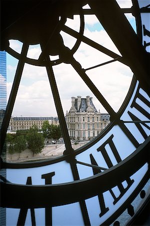 paris clock - Musee d'Orsay and The Louvre France Stock Photo - Rights-Managed, Code: 700-00197480