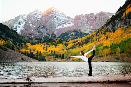 Woman Practicing Yoga Outdoors Stock Photo - Rights-Managed, Code: 700-00197490