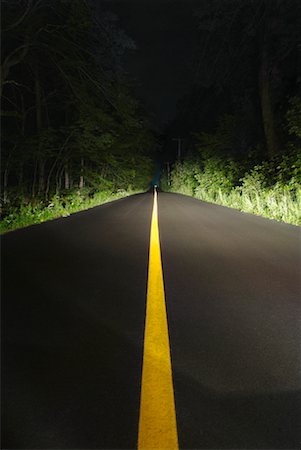 Road at Night Stock Photo - Rights-Managed, Code: 700-00197858
