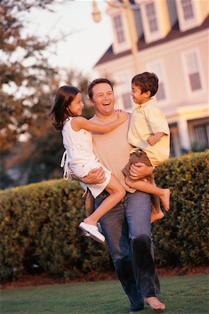 simsearch:700-00364230,k - Father Outdoors with Children Stock Photo - Rights-Managed, Code: 700-00198375