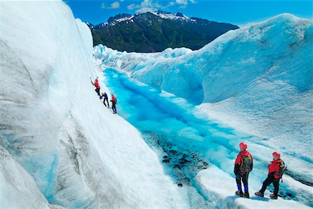 simsearch:400-05118687,k - Ice Climbers Mendenhall Glacier Alaska, USA Stock Photo - Rights-Managed, Code: 700-00198822