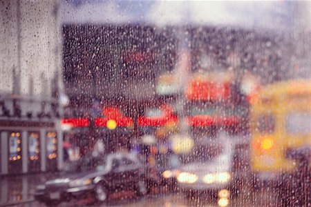 Rain on Bus Window Stock Photo - Rights-Managed, Code: 700-00199328