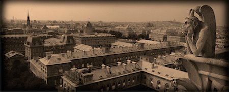 simsearch:700-00150365,k - Gargoyle (Stryga) Overlooking Paris from Notre Dame Cathedral France Stock Photo - Rights-Managed, Code: 700-00199428