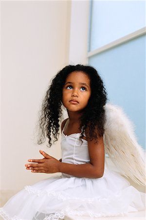 Girl Dressed as Angel Stock Photo - Rights-Managed, Code: 700-00190695