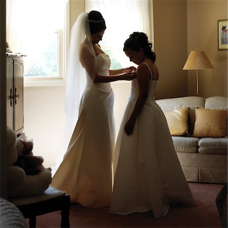 simsearch:700-00085631,k - Bride and Flower Girl Getting Ready Stock Photo - Rights-Managed, Code: 700-00190939