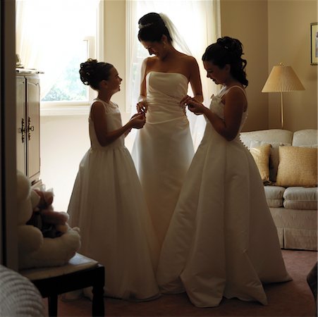 simsearch:700-00085631,k - Bride and Flower Girls Getting Ready Stock Photo - Rights-Managed, Code: 700-00190940