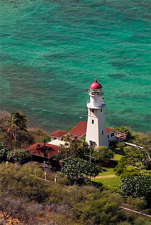 diamond head - Lighthouse, Oahu, Hawaii, USA Stock Photo - Rights-Managed, Code: 700-00193347