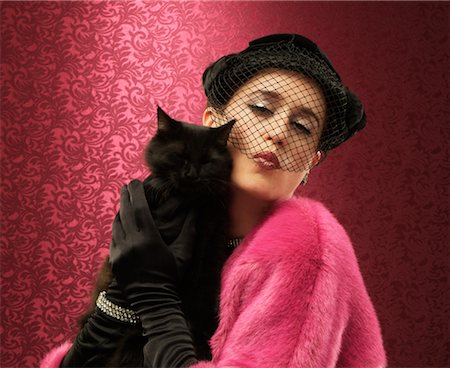 simsearch:700-00027399,k - Woman Holding Cat Stock Photo - Rights-Managed, Code: 700-00193786