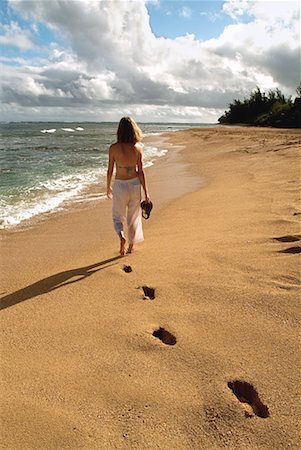 Girl Walking on Beach Stock Photo - Rights-Managed, Code: 700-00268313