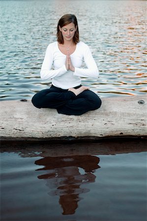 Woman in Lotus Position Stock Photo - Rights-Managed, Code: 700-00268658