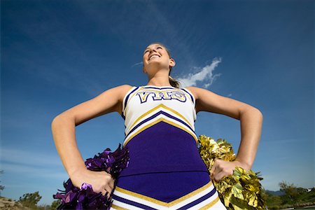 Portrait of Cheerleader Stock Photo - Rights-Managed, Code: 700-00268752