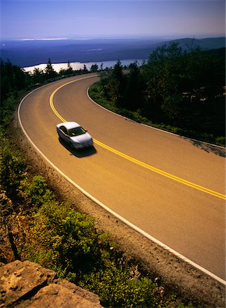 simsearch:700-06465704,k - Car on Cadillac Mountain Road Acadia National Park Maine, USA Stock Photo - Rights-Managed, Code: 700-00268901