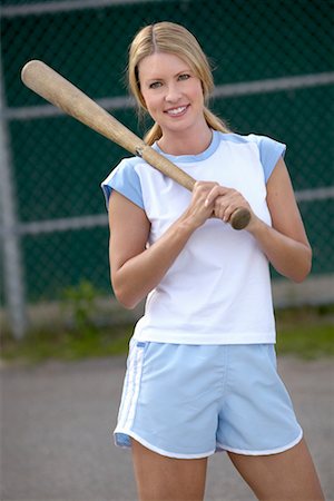 Woman with Baseball Bat Stock Photo - Rights-Managed, Code: 700-00269783