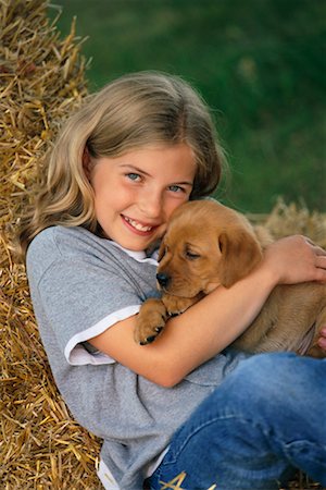 simsearch:700-00198258,k - Portrait of Girl with Puppy Stock Photo - Rights-Managed, Code: 700-00262830