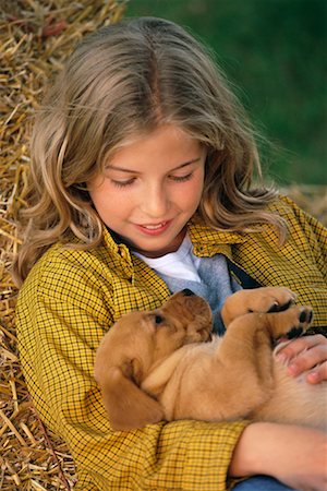 simsearch:700-00198258,k - Portrait of Girl with Puppy Stock Photo - Rights-Managed, Code: 700-00262831