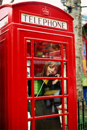 red call box - Girl In Phone Booth Leicester Square London, England Stock Photo - Rights-Managed, Code: 700-00270719