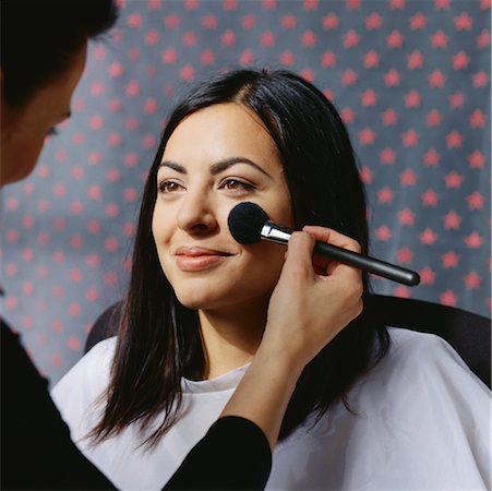 Woman Having Make-up Applied By Stylist Stock Photo - Rights-Managed, Code: 700-00286635