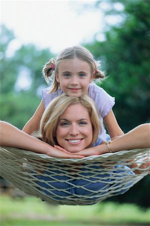 Mother and Daughter in Hammock Stock Photo - Rights-Managed, Code: 700-00280081