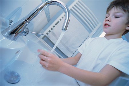 Boy Washing Hands Stock Photo - Rights-Managed, Code: 700-00281072