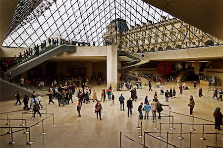 pyramid glass ceilings - People Inside the Louvre Stock Photo - Rights-Managed, Code: 700-00281205