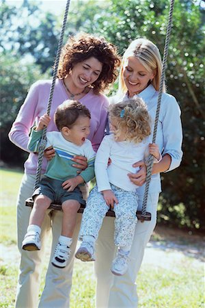 simsearch:700-00080994,k - Mothers with Children on Swing Stock Photo - Rights-Managed, Code: 700-00281901