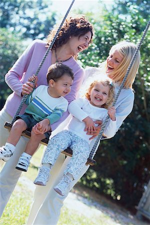 simsearch:700-00080994,k - Mothers with Children on Swing Stock Photo - Rights-Managed, Code: 700-00281902