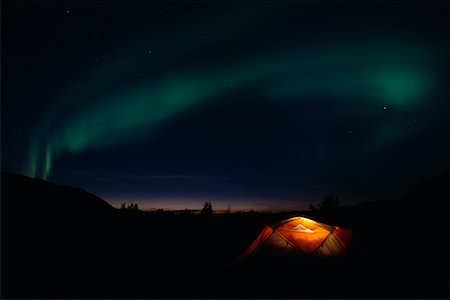 Tent and Northern Lights Stock Photo - Rights-Managed, Code: 700-00281973