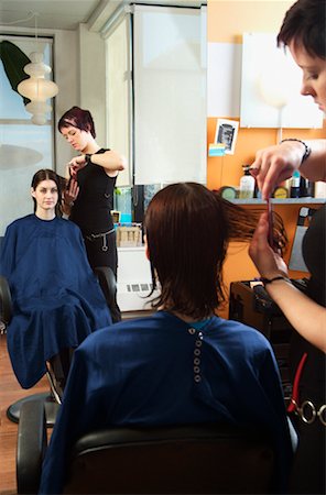 simsearch:700-01633296,k - Woman Getting her Hair Cut Stock Photo - Rights-Managed, Code: 700-00328148