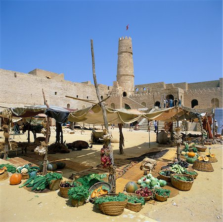 Market in Ribat Courtyard Ribat of Harthema, Monastir, Tunisia, Africa Stock Photo - Rights-Managed, Code: 700-00349900