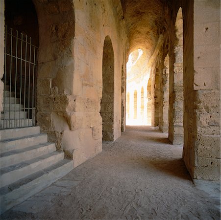 Entrance to Arena at Amphitheatre, El Djem, Tunisia Stock Photo - Rights-Managed, Code: 700-00349924