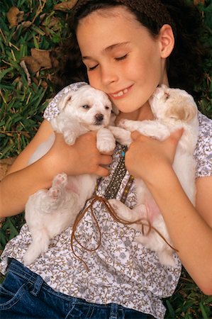 simsearch:700-00071488,k - Girl Napping with Puppies Stock Photo - Rights-Managed, Code: 700-00341096