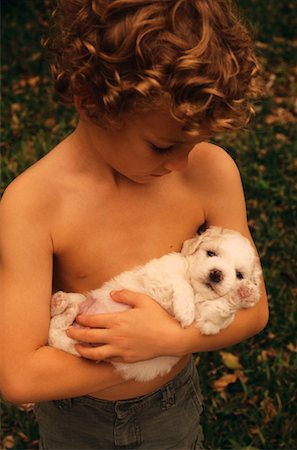 simsearch:700-00071488,k - Boy Holding Puppy Stock Photo - Rights-Managed, Code: 700-00341099