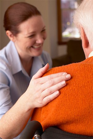 senior laughing with caregiver - Care Giver Stock Photo - Rights-Managed, Code: 700-00343134