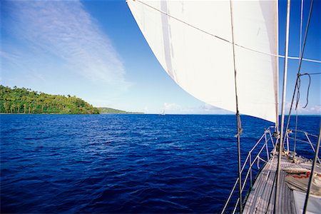 Tahaa Viewed from Sailboat, French Polynesia Stock Photo - Rights-Managed, Code: 700-00343466