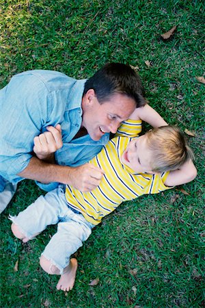 Father and Son Playing Outdoors Stock Photo - Rights-Managed, Code: 700-00357488