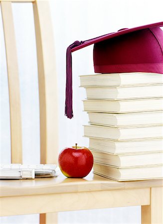 School Supplies on Chair Stock Photo - Rights-Managed, Code: 700-00357670