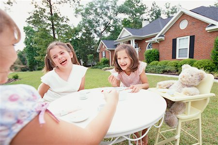 simsearch:700-00033360,k - Three Girls having a Tea Party Stock Photo - Rights-Managed, Code: 700-00357792