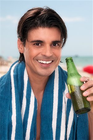 simsearch:700-00350110,k - Man Drinking Beer on Beach Stock Photo - Rights-Managed, Code: 700-00350116