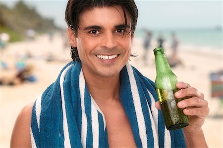 simsearch:700-00350110,k - Man Drinking Beer on Beach Stock Photo - Rights-Managed, Code: 700-00350117