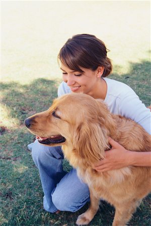 simsearch:700-03814393,k - Woman with her Dog Stock Photo - Rights-Managed, Code: 700-00350285
