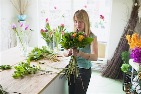 simsearch:700-00557186,k - Florist Creating Flower Arrangements Stock Photo - Rights-Managed, Code: 700-00350813