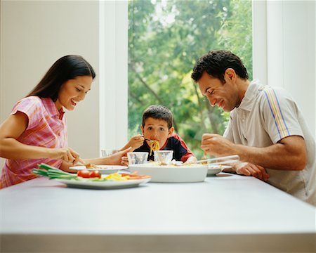 simsearch:700-00364230,k - Family Eating Dinner Stock Photo - Rights-Managed, Code: 700-00364245