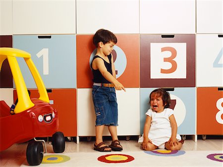 sulky tantrum - Boy and Girl Playing Stock Photo - Rights-Managed, Code: 700-00364248