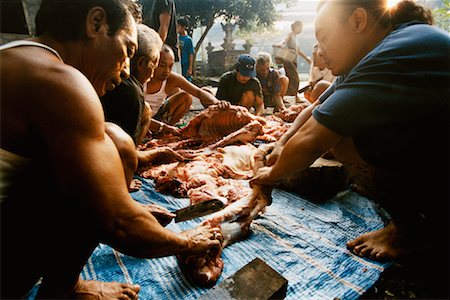 simsearch:700-00153601,k - Men Cutting up Pig for Ceremony Penestanan, Bali. Indonesia Stock Photo - Rights-Managed, Code: 700-00364304