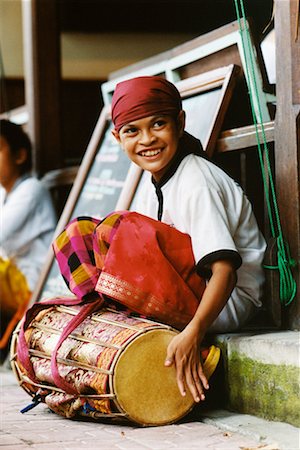 Balinese Musician Ubud Village, Bali, Indonesia Stock Photo - Rights-Managed, Code: 700-00364313