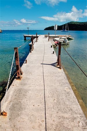 Pier at Marina Iti Tahaa, French Polynesia Stock Photo - Rights-Managed, Code: 700-00364350