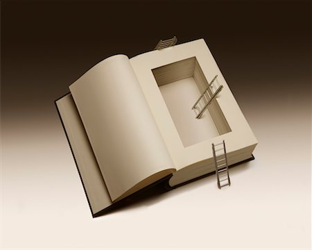 Book with Secret Compartment and Ladders Foto de stock - Con derechos protegidos, Código: 700-00364365