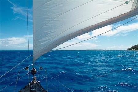sail (fabric for transmitting wind) - Sail, Tahaa, French Polynesia Stock Photo - Rights-Managed, Code: 700-00365636
