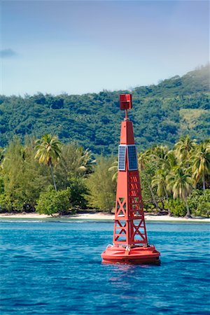 Red Buoy, Huahine Lagoon, French Polynesia Stock Photo - Rights-Managed, Code: 700-00365647